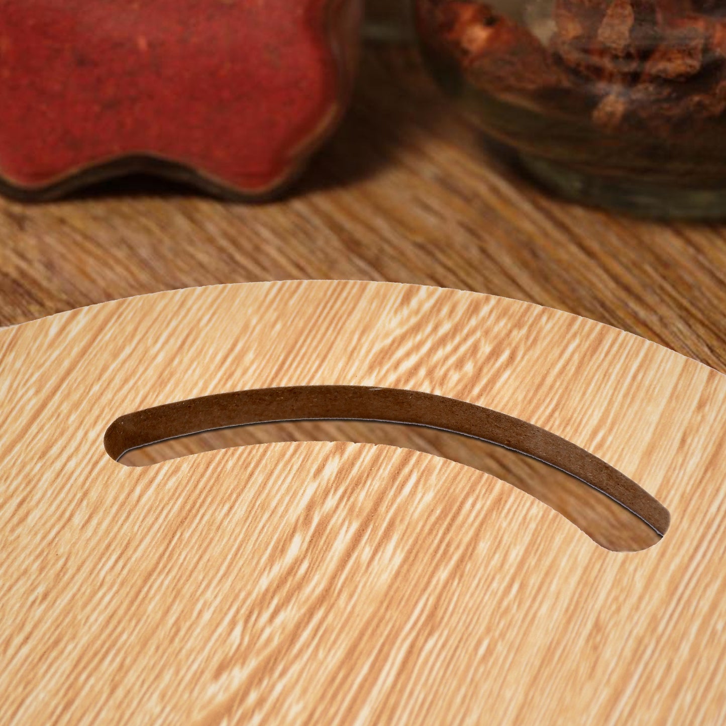 7123 Wooden Round Chopping Board For Chopping Fruit Vegetable