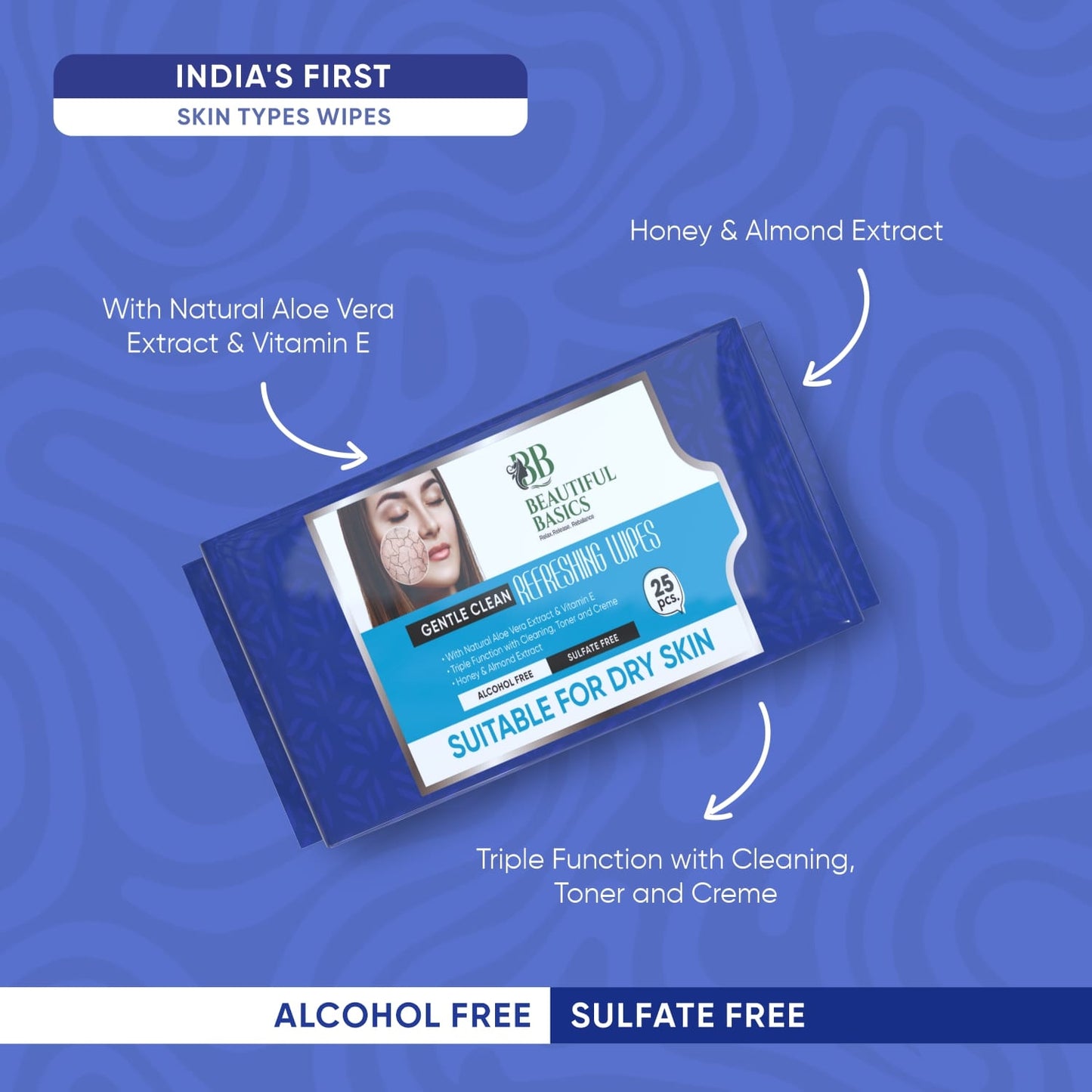 Refreshing Wet Wipes For Face Facial Cleansing Refreshing Skin Hydration Soothing For Skin Ph Balance Alcohol Free Nourishing With Fruit Extract 25 Wipes