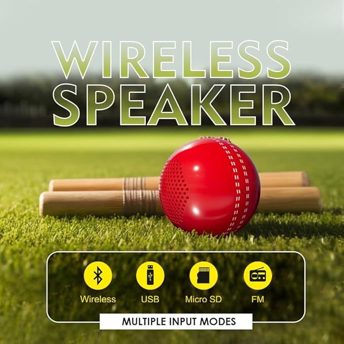 CYOMI MAX18BALL Cricket Ball Speaker 5hrs Playtime Lightweight,SD Card,1000mAh Battery 5 W Bluetooth Party Speaker