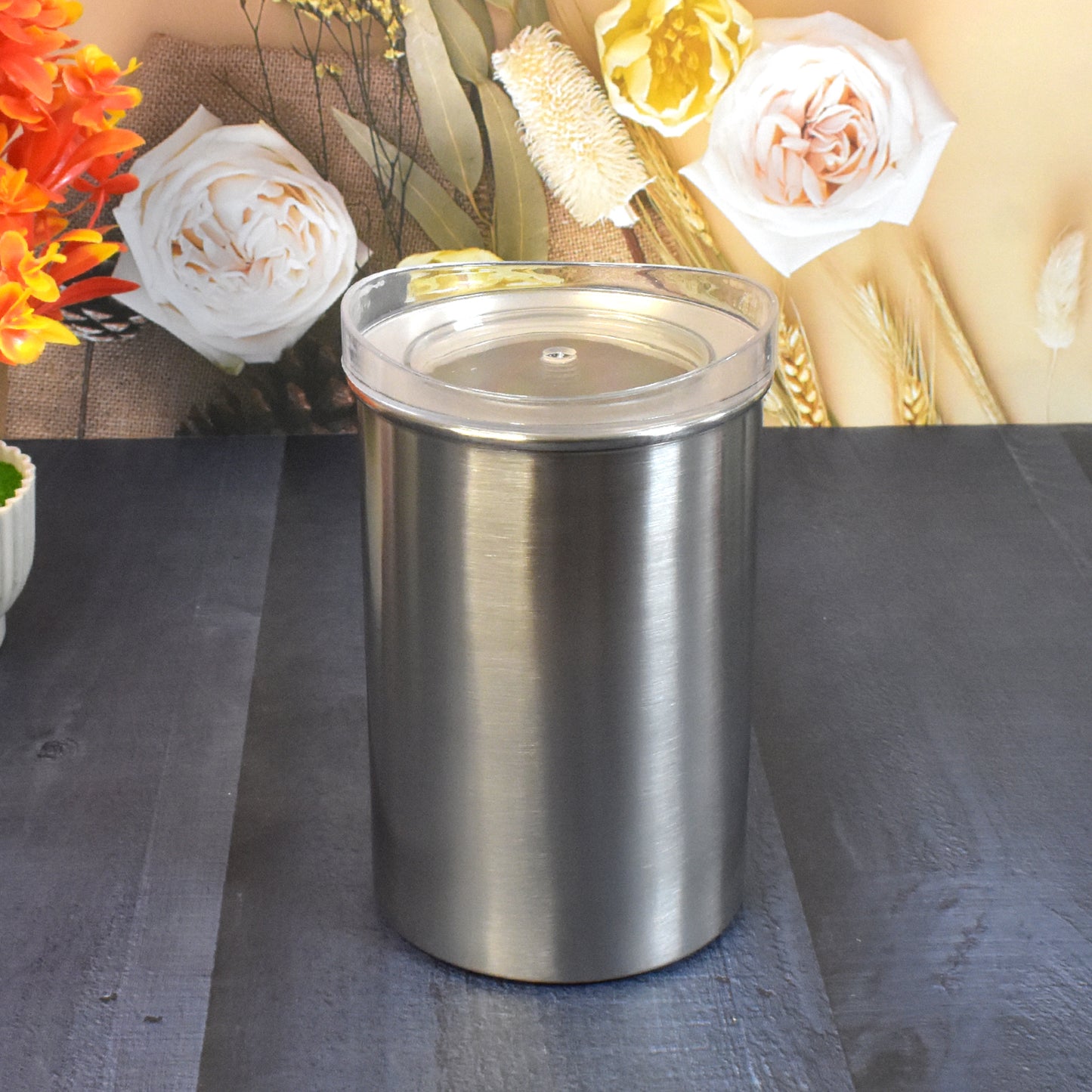 Multipurpose Stainless Steel Airtight Containers With See Through Lid (1 Pc 1000 Ml)