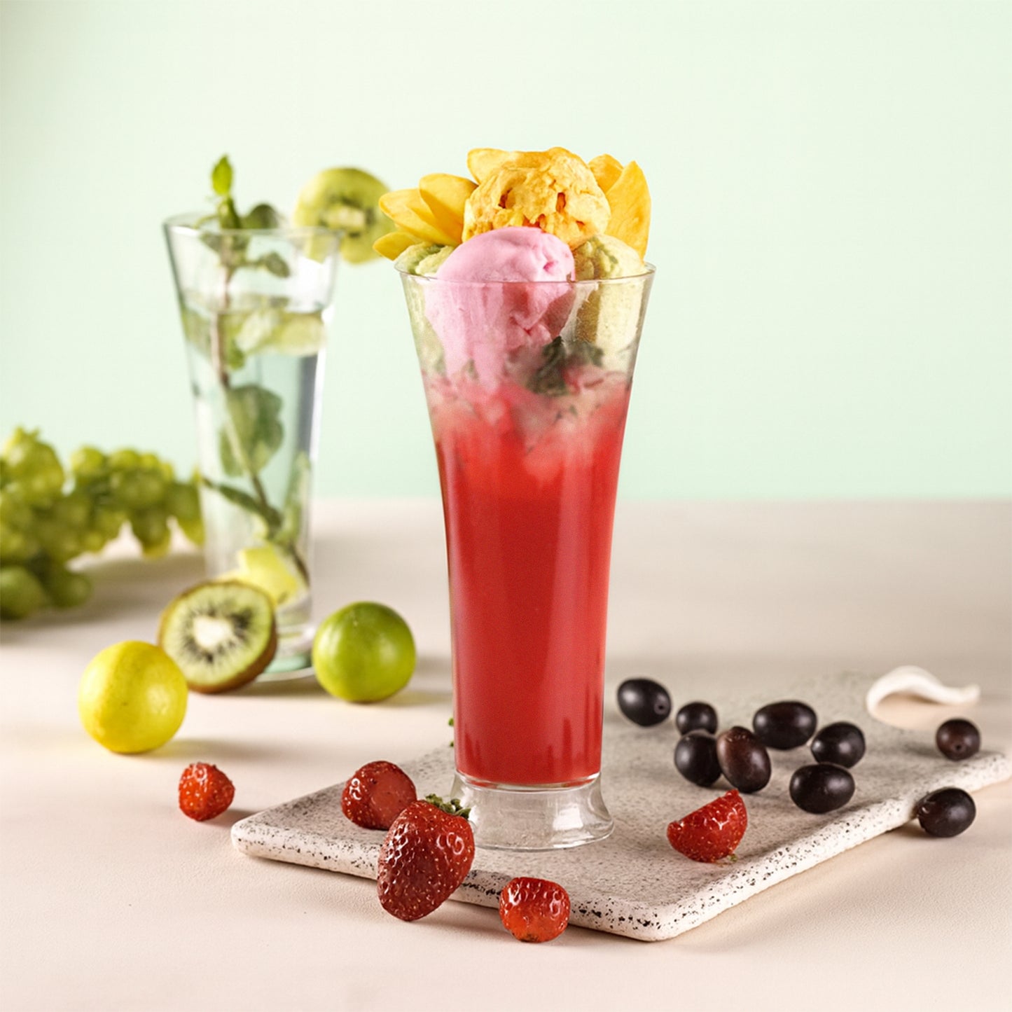 Supermom Plastic Faluda Matt Glass Set (300ml 6 Pc)