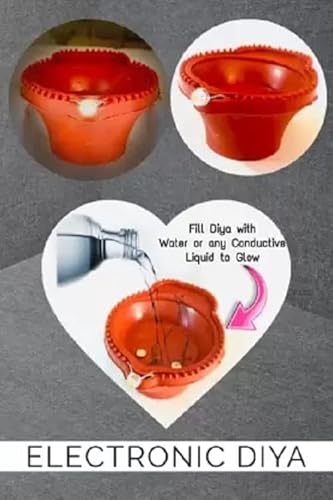 LED Water Diya for Diwali, Battery Operated Water Diya Light Beautiful for Festival Lamp Decoration Home, Garden, Unscented, Batteries(Pack of 6)