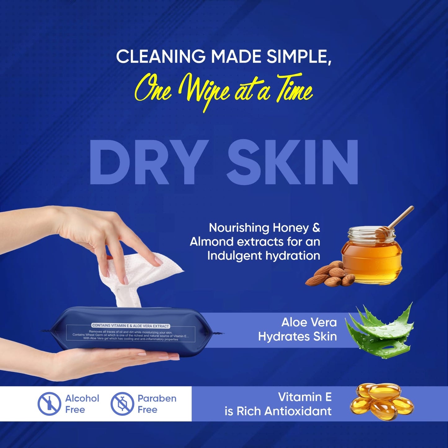 Refreshing Wet Wipes For Face Facial Cleansing Refreshing Skin Hydration Soothing For Skin Ph Balance Alcohol Free Nourishing With Fruit Extract 25 Wipes