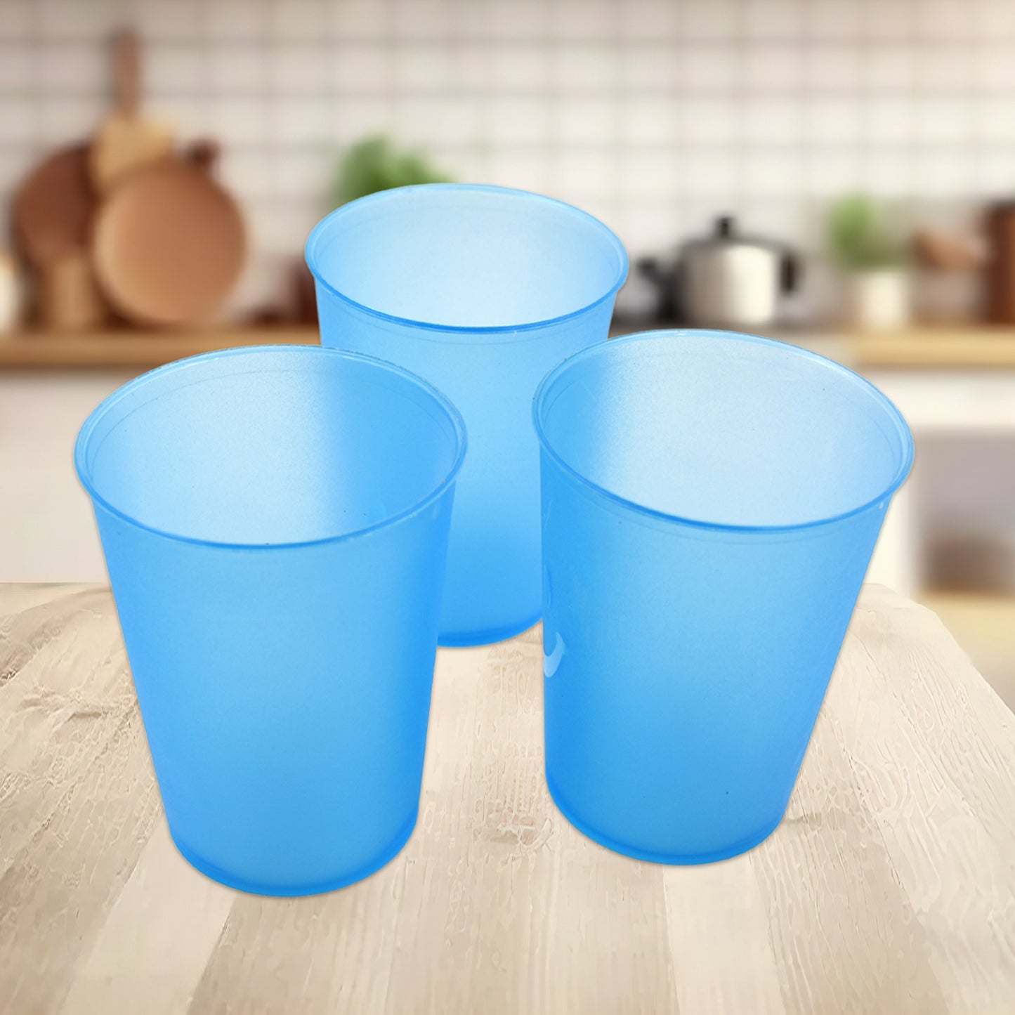 5560 Plastic Tumblers Lightweight Cups Glass Reusable Drinking Cups Restaurant Cups Dishwasher Safe Beverage Tumblers Glasses For Kitchen Water Transparent Glasses 3 Pc Set