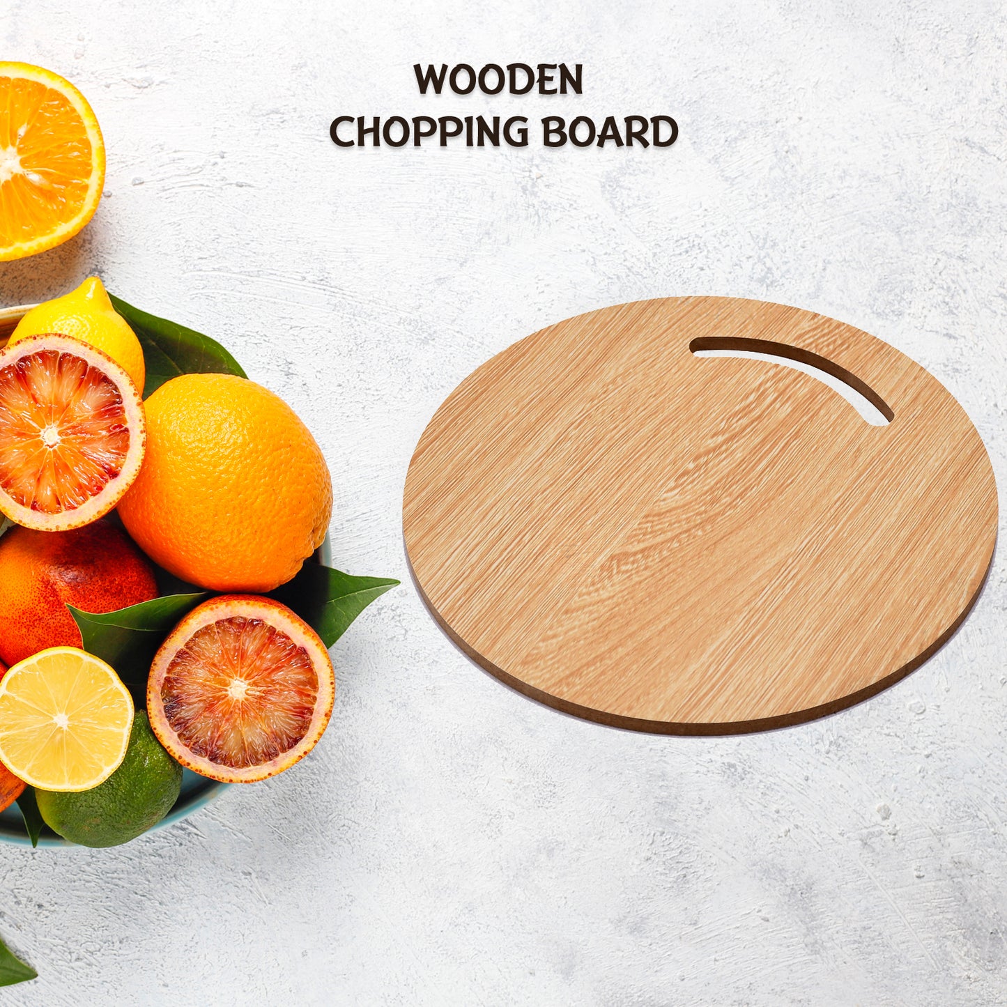 7123 Wooden Round Chopping Board For Chopping Fruit Vegetable