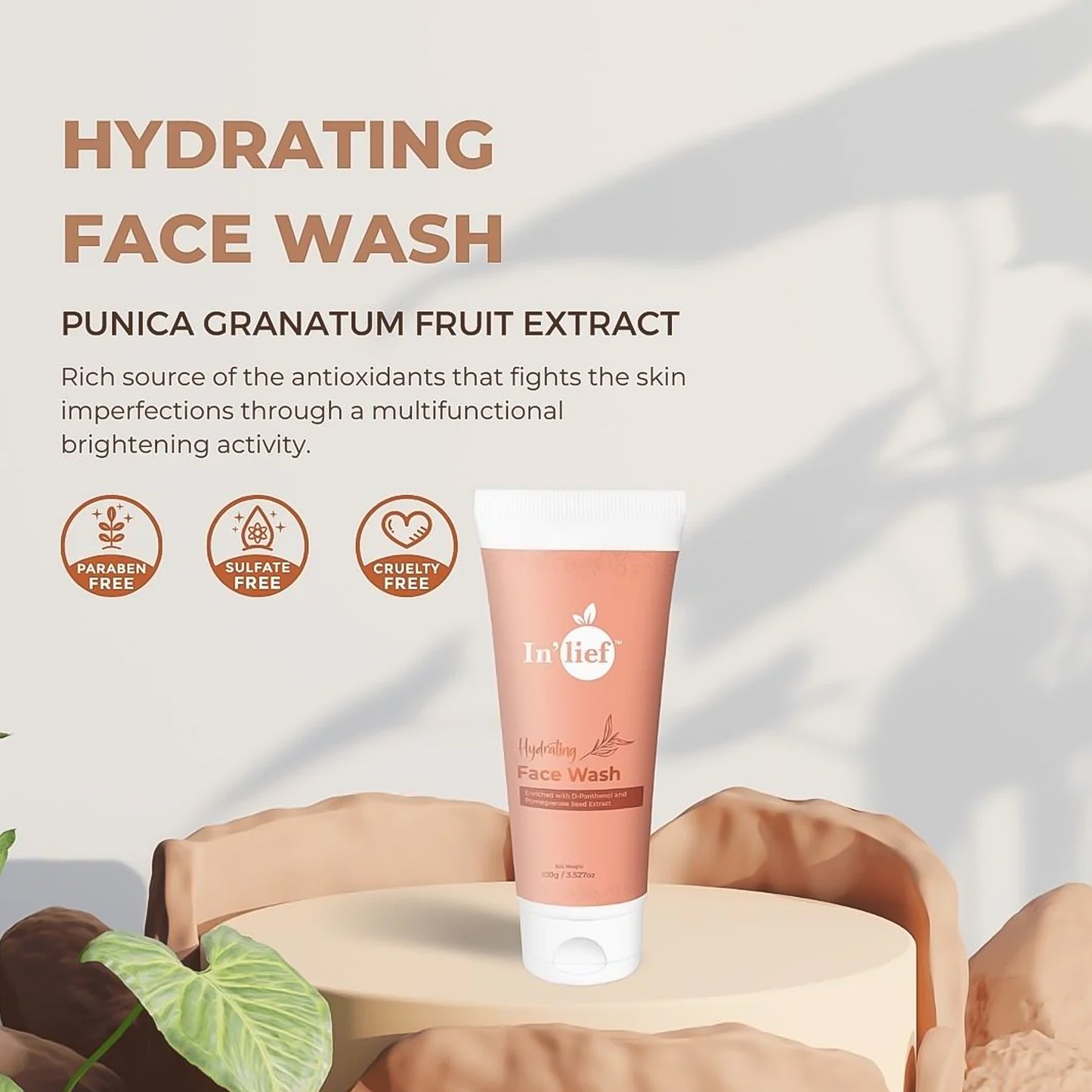 Inlief Deep Hydrating Refreshing Face Wash (1 Pc 100 Gm)