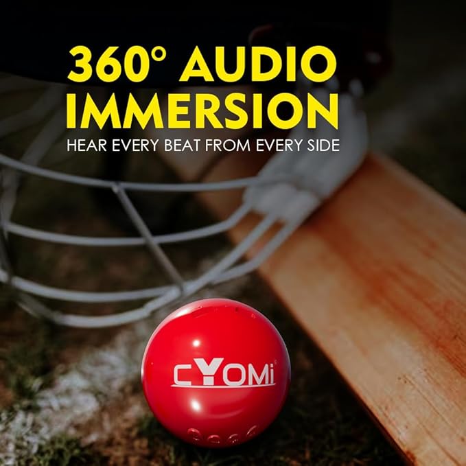 CYOMI MAX18BALL Cricket Ball Speaker 5hrs Playtime Lightweight,SD Card,1000mAh Battery 5 W Bluetooth Party Speaker