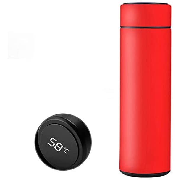 LED Temperature Water Bottle Display I LED Indicator Water Bottle hot & Cool 500 ml Bottle (RED)