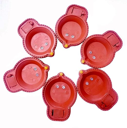 LED Water Diya for Diwali, Battery Operated Water Diya Light Beautiful for Festival Lamp Decoration Home, Garden, Unscented, Batteries(Pack of 6)