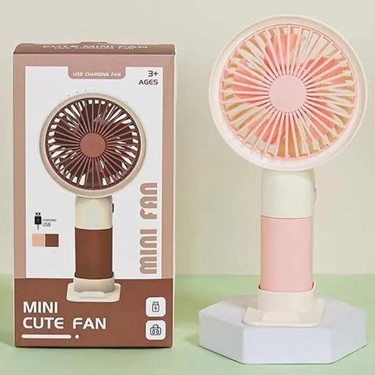 Portable USB rechargeable hand fan portable 4000 mah battery Battery Operated Summer Cooling Table Fan with Standing Holder Hand Base For Home Office Indoor Outdoor Travel.