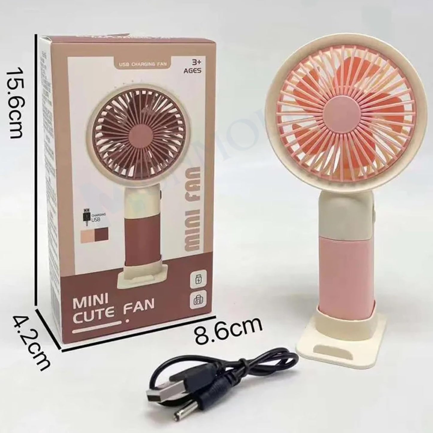 Portable USB rechargeable hand fan portable 4000 mah battery Battery Operated Summer Cooling Table Fan with Standing Holder Hand Base For Home Office Indoor Outdoor Travel.