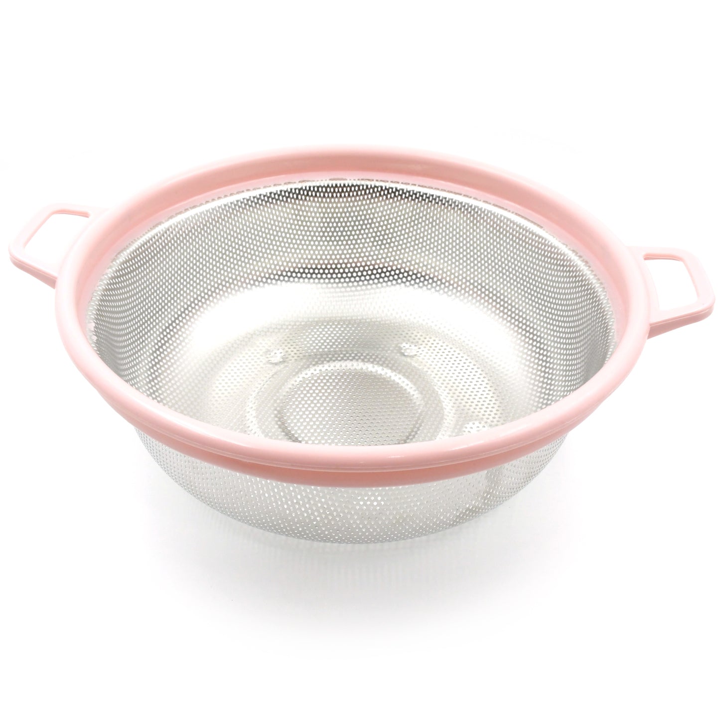 7147 Big Stainless Steel Colander With Handle Large Metal Mesh Basket Strainer For Pasta Spaghetti Berry Veggies Fruits  Kitchen Food Colander Dishwasher Safe (1 Pc )